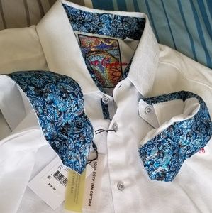 Robert Graham White Jacquard Classic Sport Shirt